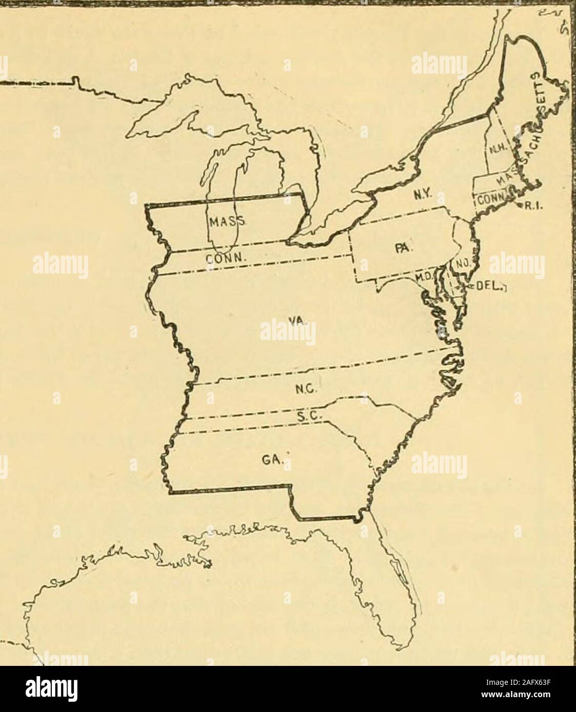. Territorial expansion of the United States. The additions made to the territory of the thirteen colonies and its transformation into territories and states. ?^i. v^ . No. 1.—17iC. Area of the TniRTEEX Coloxies at Date of Revolution.territorialexpan00unit Stock Photo