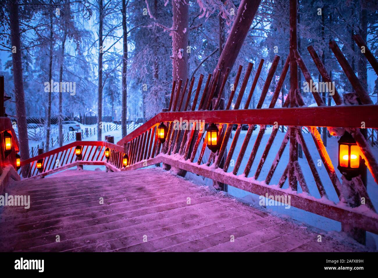 Santa claus village lapland finland Stock Photo