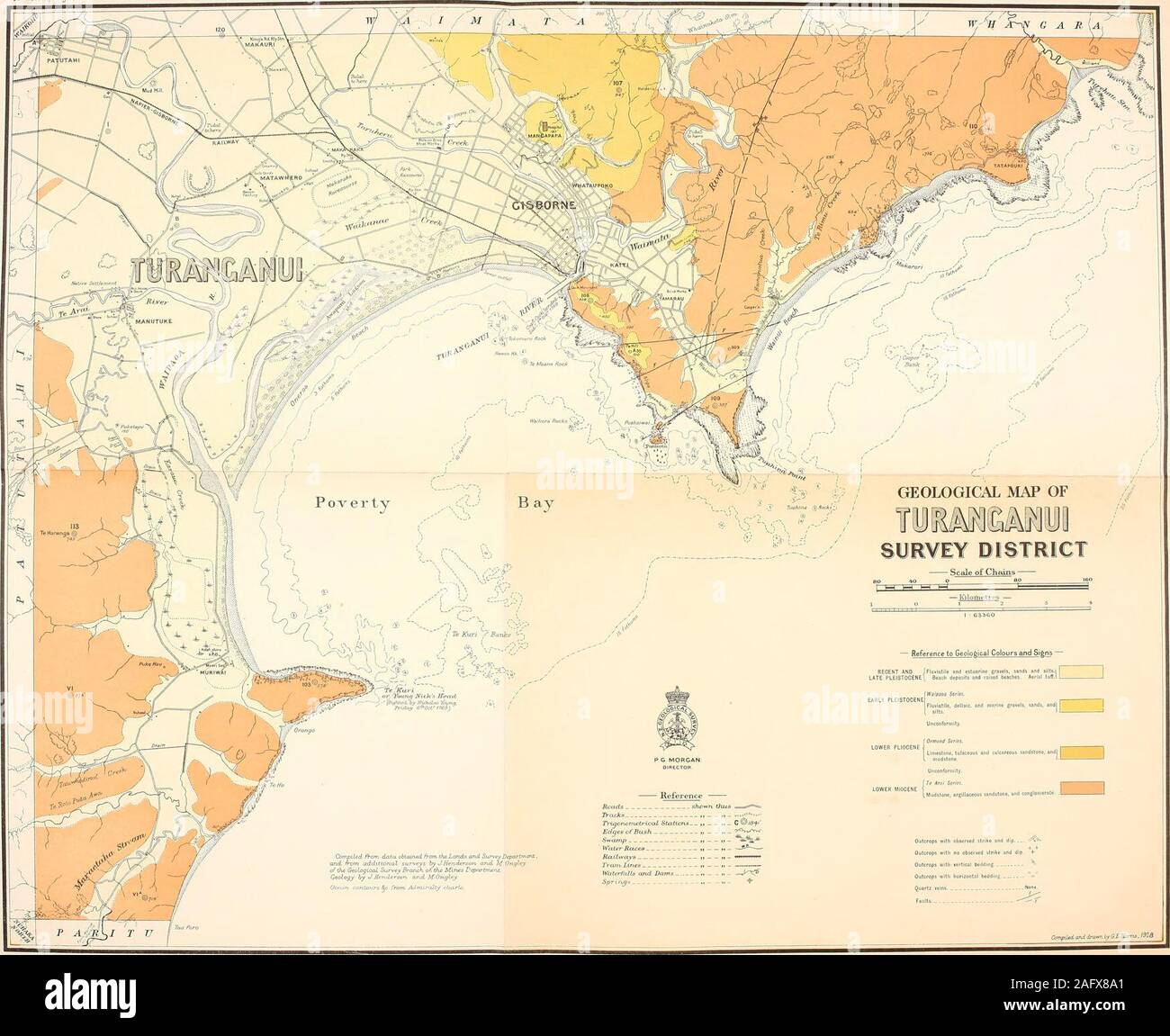 . The geology of the Oamaru district, North Otago (Eastern Otago division). To ,ucompa„y BuUelmN921. GMorne and matatuiu Suhdxyuions. RfMihtmarn Division . Hawk^:-&lt; Boa- Land D,str,ct. To txi:roinpmiy Bit^^Mirt Ni21, Gishorne and mmUitulu- SubdivUions. B.iutkum/jTu DivUum . Ho^^hcs Bay Land Di-^fru- Stock Photo