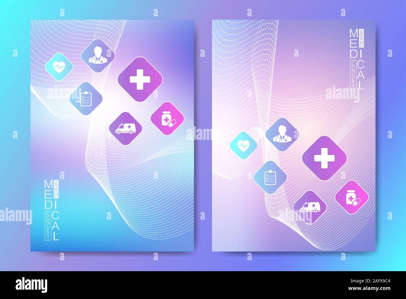 Modern Health care cover template design for a report and medical brochure design, flyer, leaflets for printing presentation. Healthcare cover Stock Vector