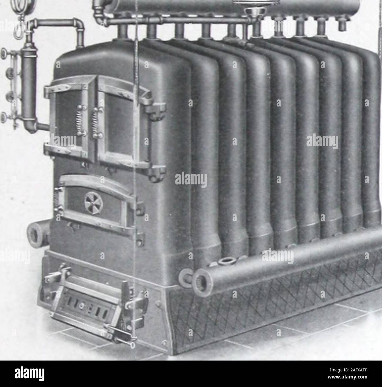 Boiler and radiator : Catalogue No. 1146.. 34 H46H 1 H.-islit of l.i.iler .  - -50, in. Distance from Hoor toHeight of ash pit... 12 in. smoke pipe  openingFIRE TOOLS FURNISHEDPoker,