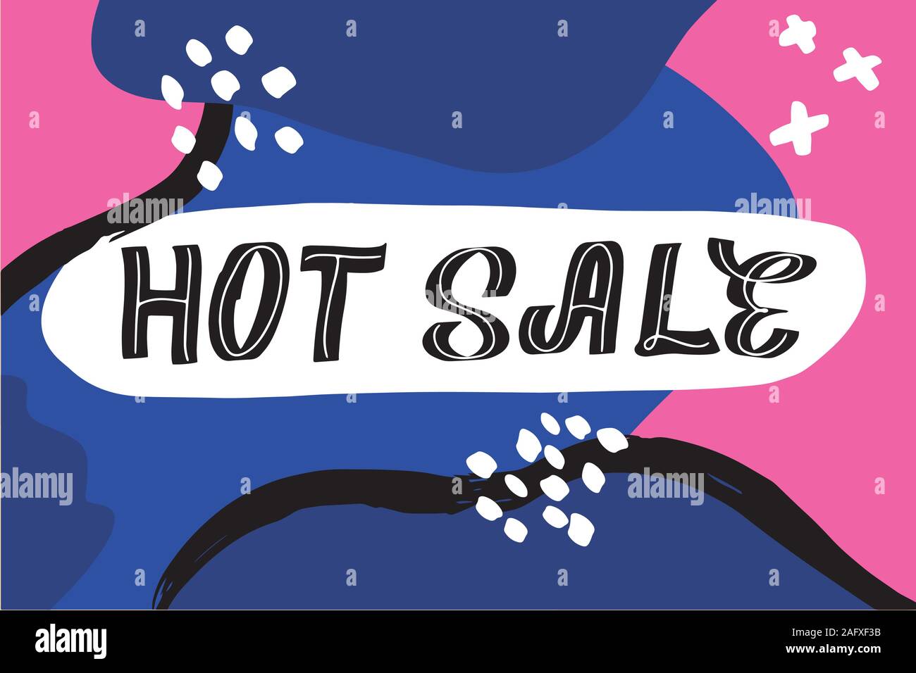 Abstract retro design style with ink texture. Stock Vector