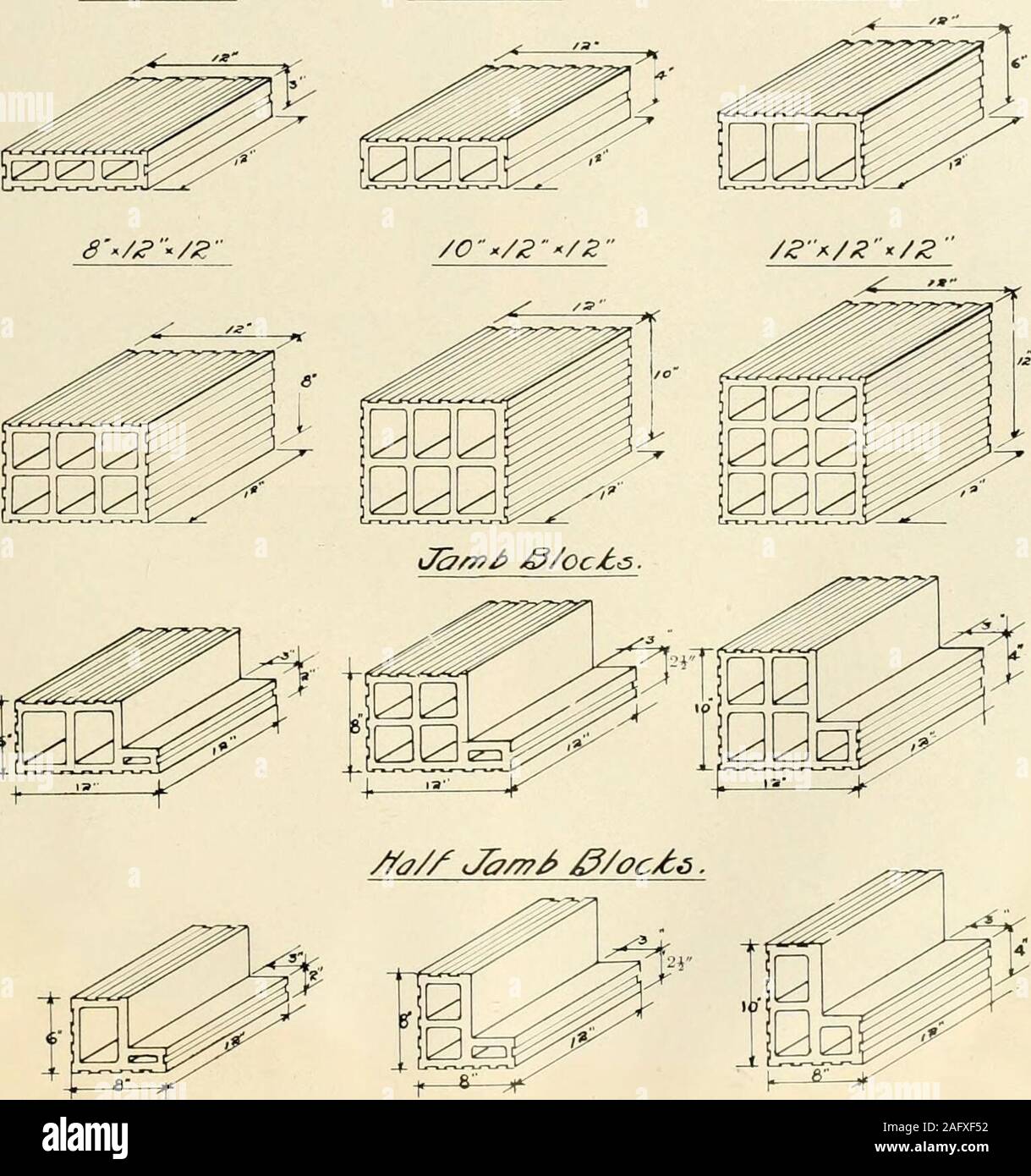 . Fireproof construction for houses and other buildings at moderate cost. Above is a