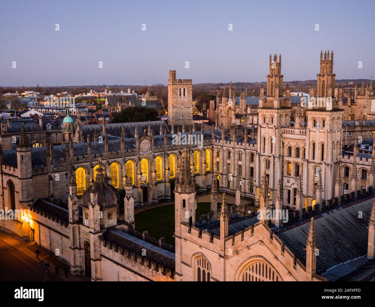 All Souls College, Night Time, University of Oxford, Oxfordshire