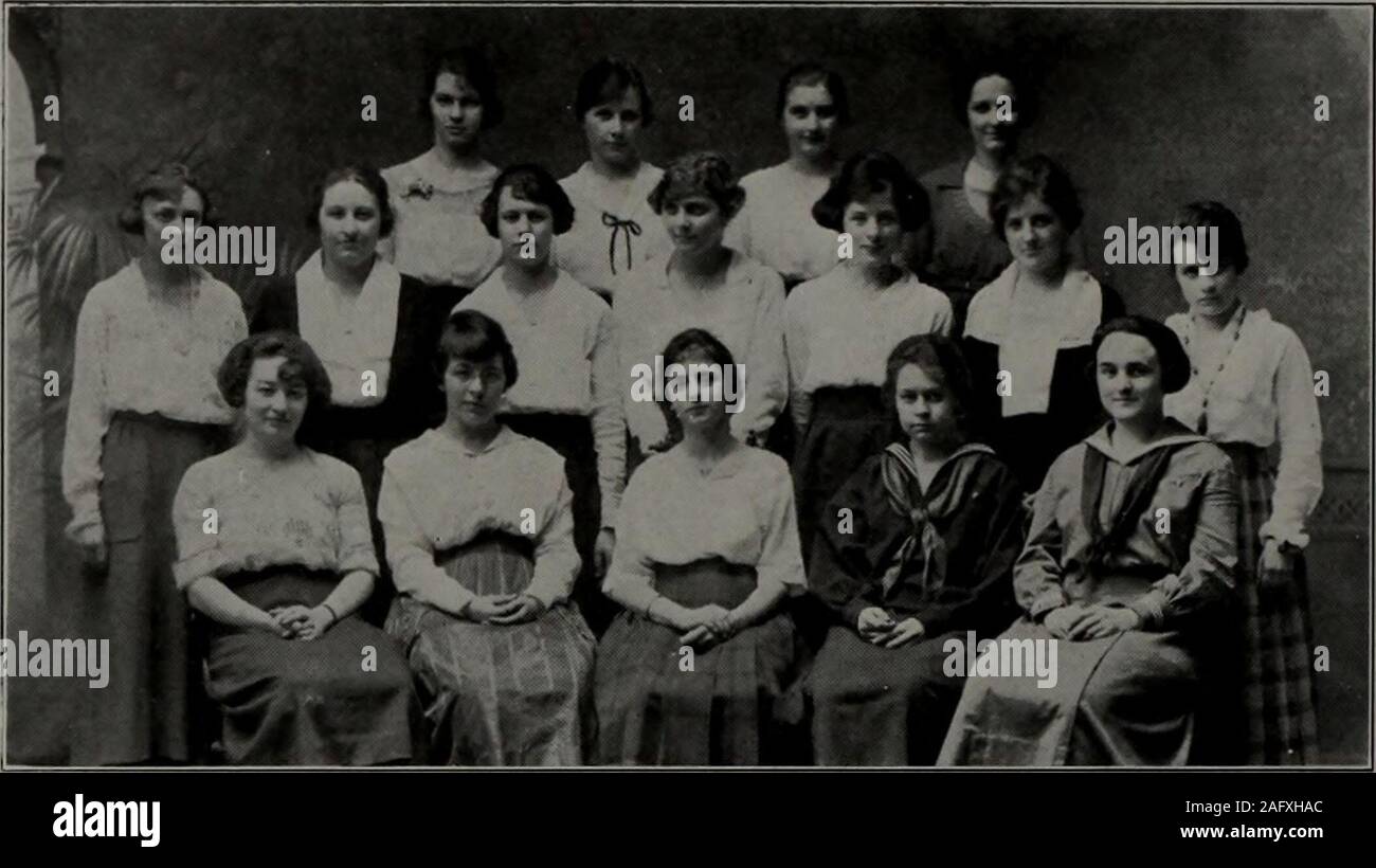 . Mirror, 1921. President, Katharine E. OBrien, 22 Vice-President, ELIZABETH H. Files, 23 Secretary-Treasurer, Doris E. Hooper, 22 Alethea, the reorganized form of U. A. C. C, founded in 1914, is com-posed of Junior and Sophomore girls interested in literature, music, and art.Programs have been given this year on many phases of work, including suchsubjects as War Poetry, American Contem-porary Drama, and TellingStories to Children. In the line of dramatics, Alethea has successfullyproduced at Hathorn Hall a one-act farce entitled Just a Little Mistake,combining with the play of Seniority to ma Stock Photo