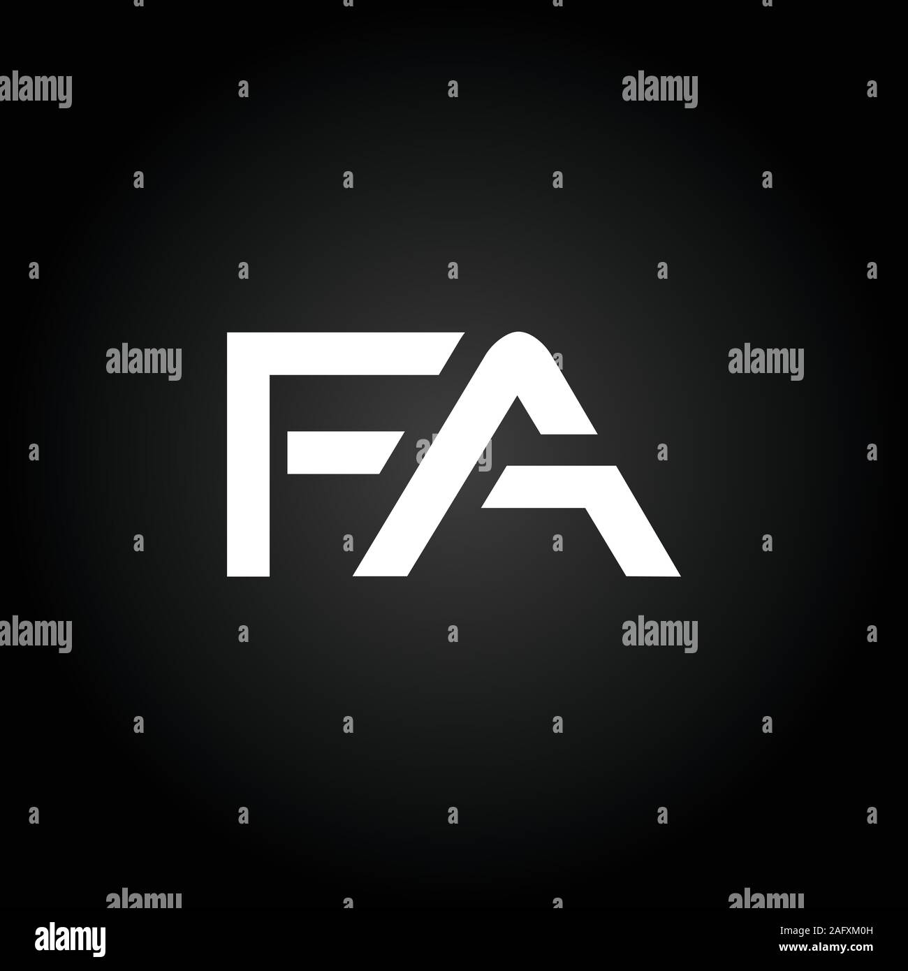 Initial FA Letter Linked Logo. Creative Letter FA Modern Business Logo