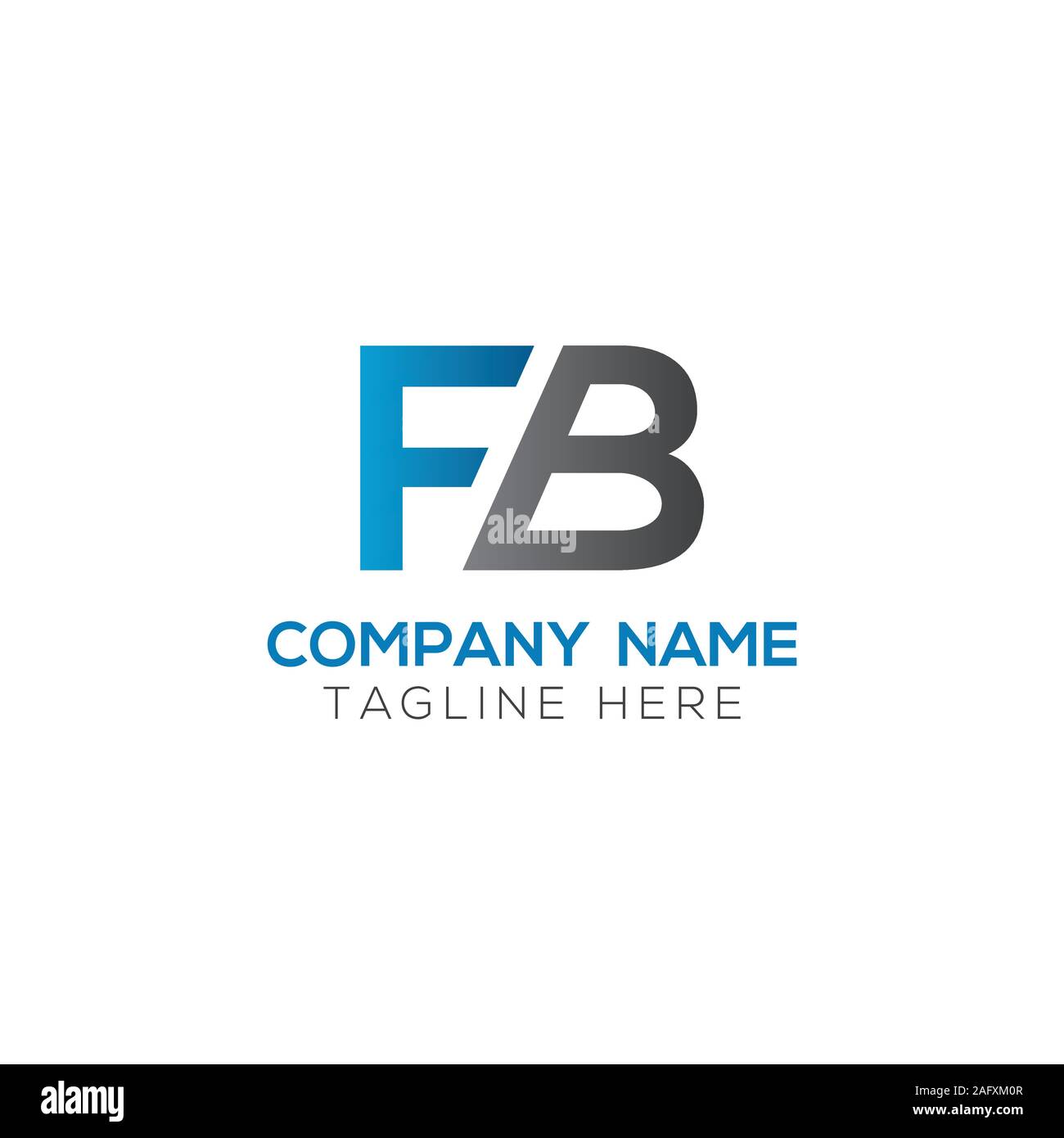Initial FB Letter Linked Logo. Creative Letter FB Modern Business Logo Vector Template. FB Logo Design Stock Vector