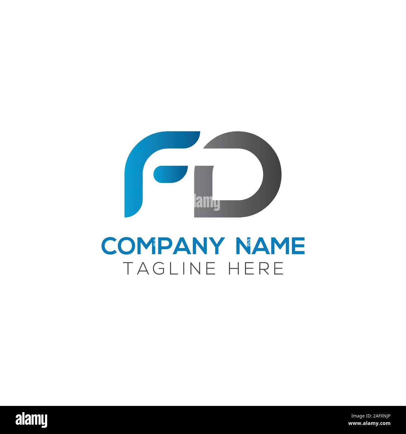 Initial FD Letter Linked Logo. Creative Letter FD Modern Business Logo Vector Template. FD Logo Design Stock Vector