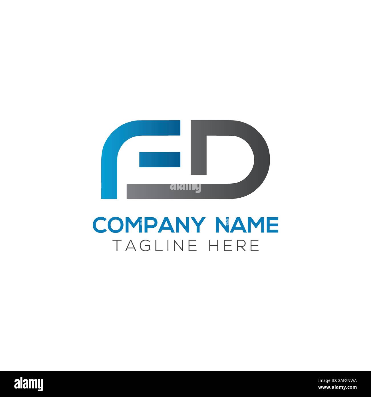 Initial FD Letter Linked Logo. Creative Letter FD Modern Business Logo Vector Template. FD Logo Design Stock Vector