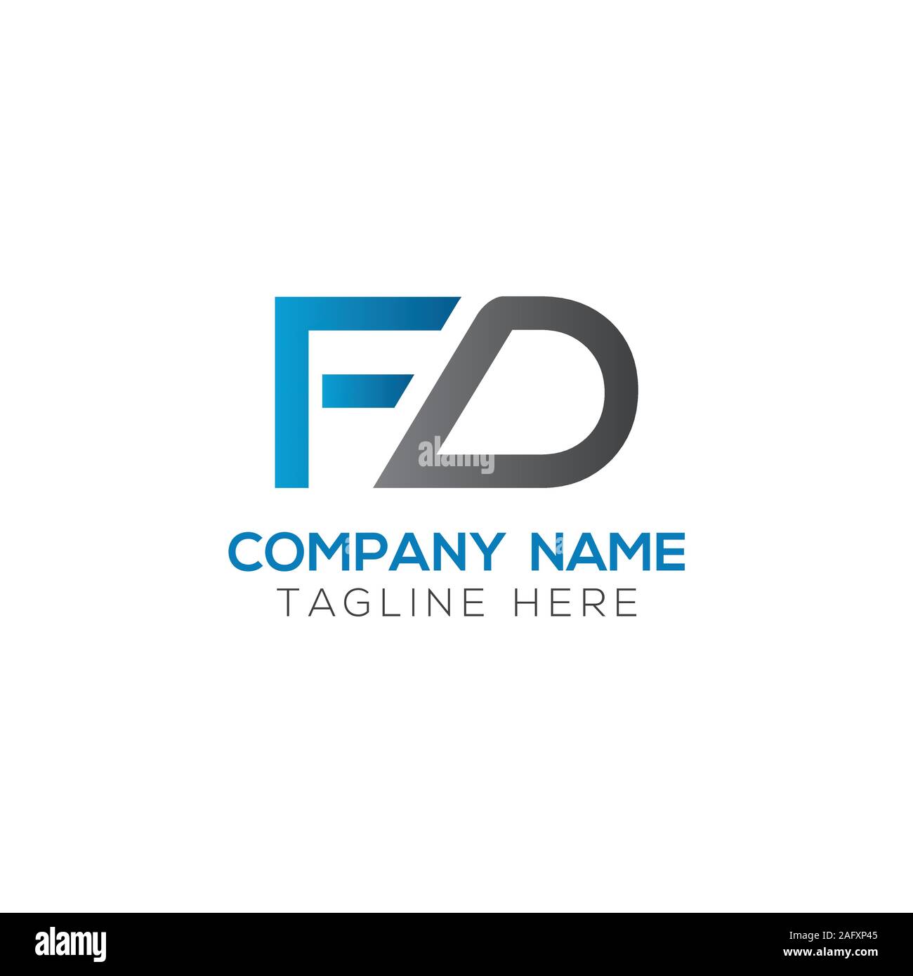 Initial FD Letter Linked Logo. Creative Letter FD Modern Business Logo