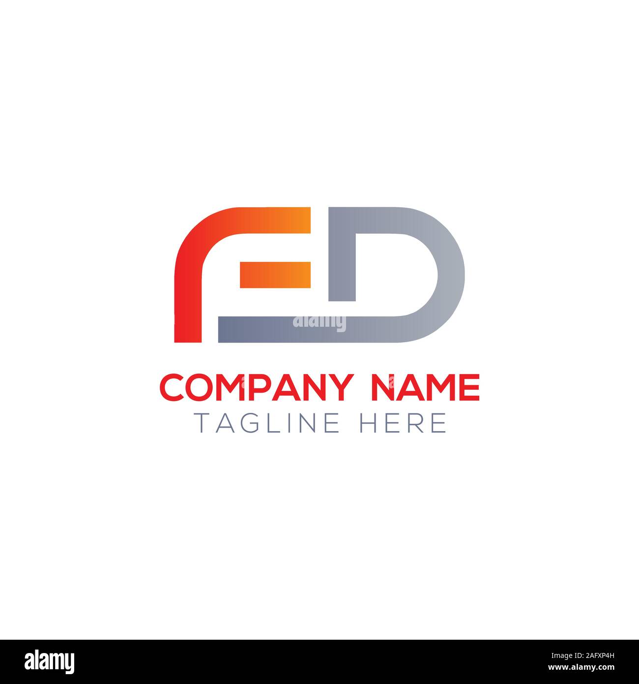 Initial FD Letter Linked Logo. Creative Letter FD Modern Business Logo
