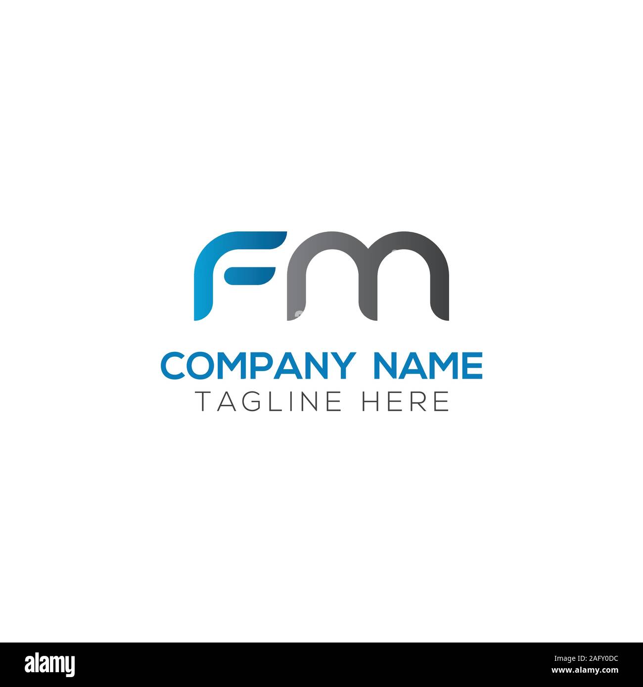 Initial FM Letter Linked Logo. Creative Letter FM Modern Business Logo Vector Template. FM Logo Design Stock Vector