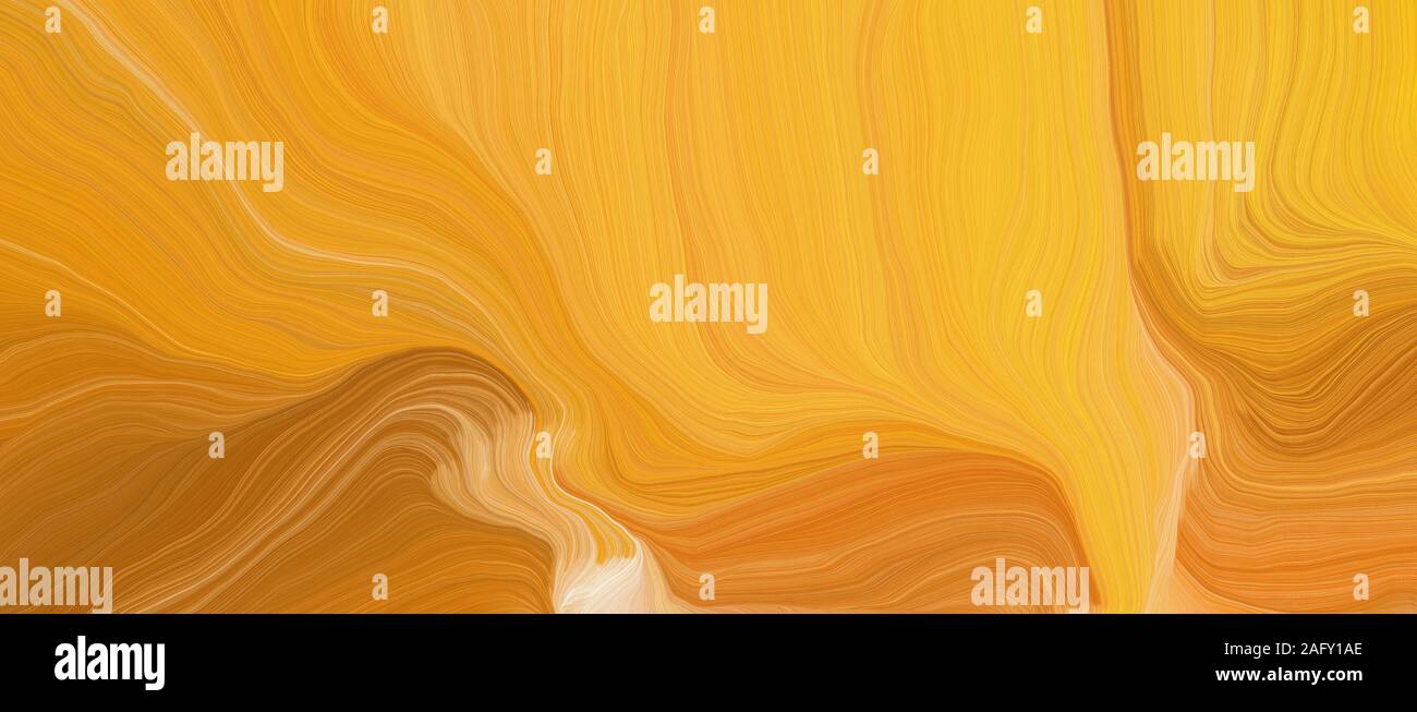 colorful horizontal banner. abstract waves illustration with golden rod ...
