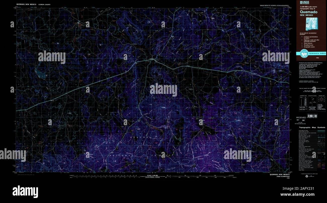 Map of quemado hires stock photography and images Alamy