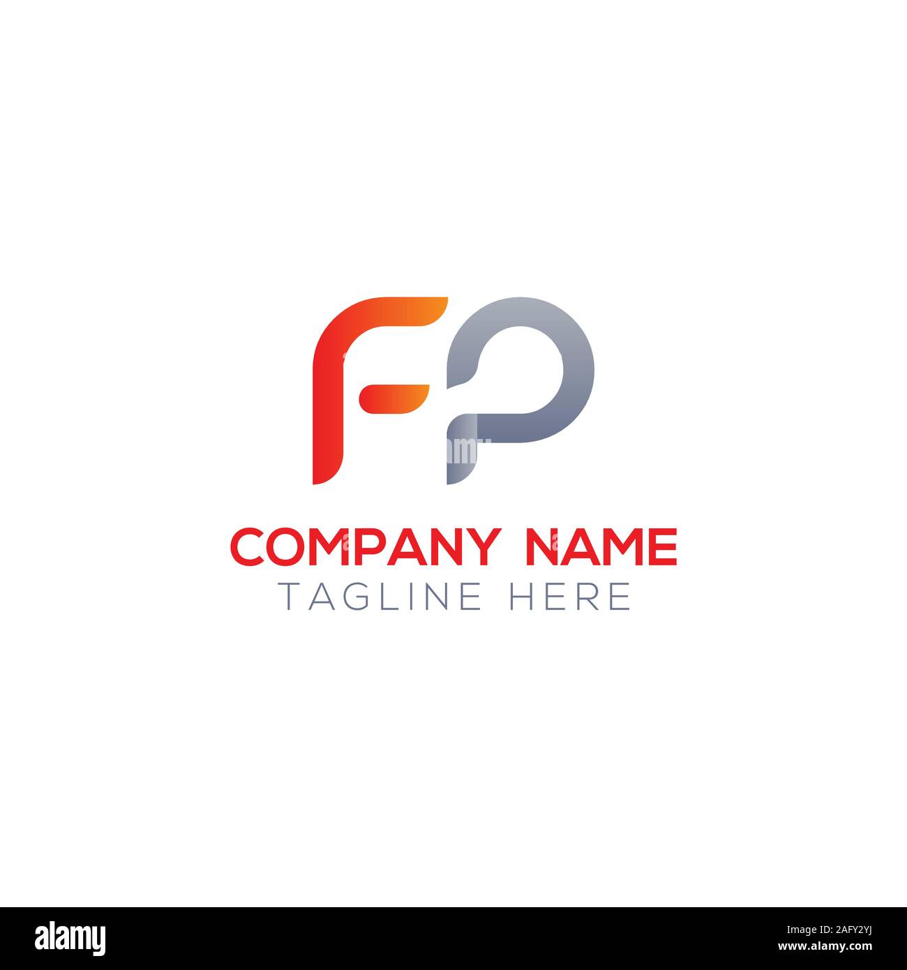Initial FP Letter Linked Logo. Creative Letter FP Modern Business Logo Vector Template. FP Logo Design Stock Vector