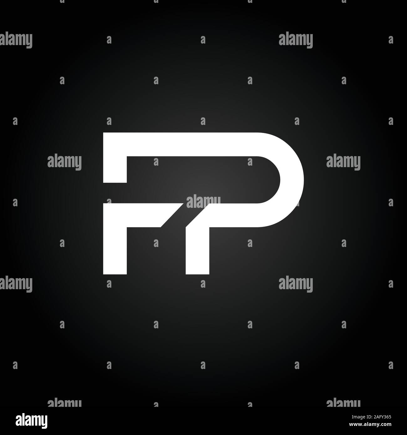 Initial FP Letter Linked Logo. Creative Letter FP Modern Business Logo Vector Template. FP Logo Design Stock Vector