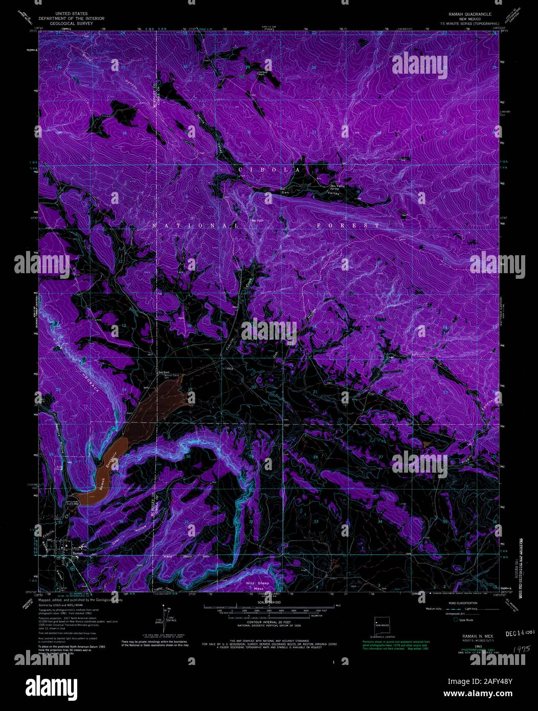 Map of ramah new mexico hires stock photography and images Alamy