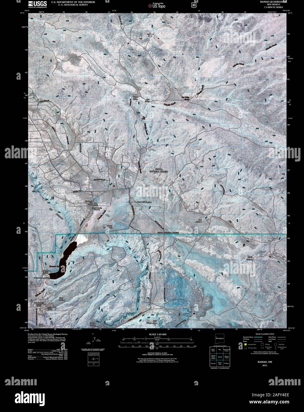Map of ramah new mexico hires stock photography and images Alamy