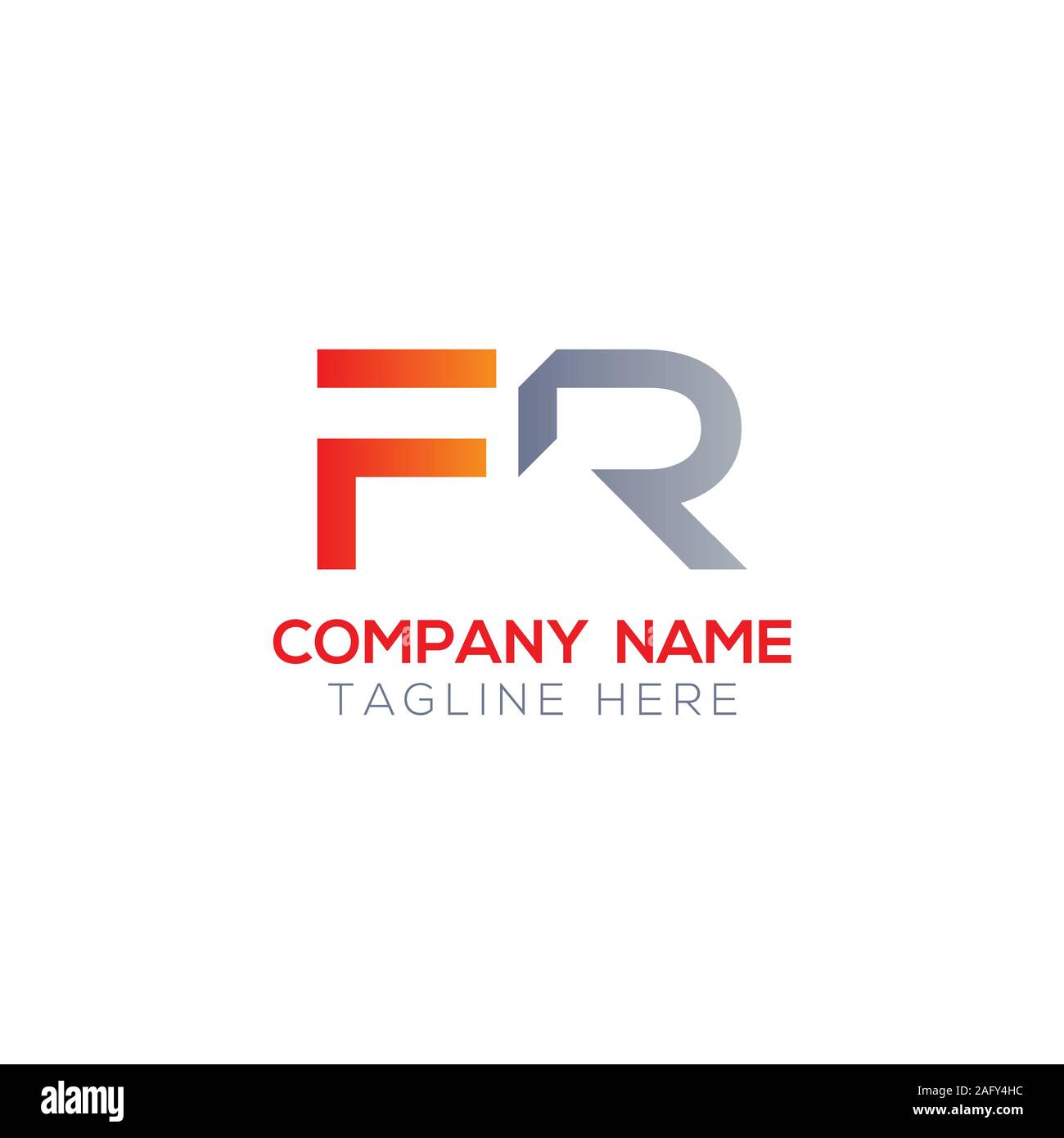 Initial FR Letter Linked Logo. Creative Letter FR Modern Business Logo Vector Template. FR Logo Design Stock Vector
