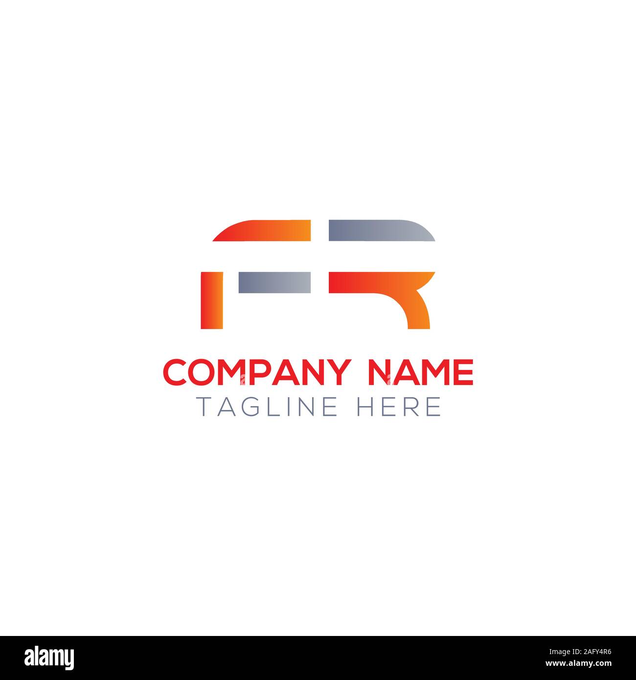 Initial FR Letter Linked Logo. Creative Letter FR Modern Business Logo Vector Template. FR Logo Design Stock Vector