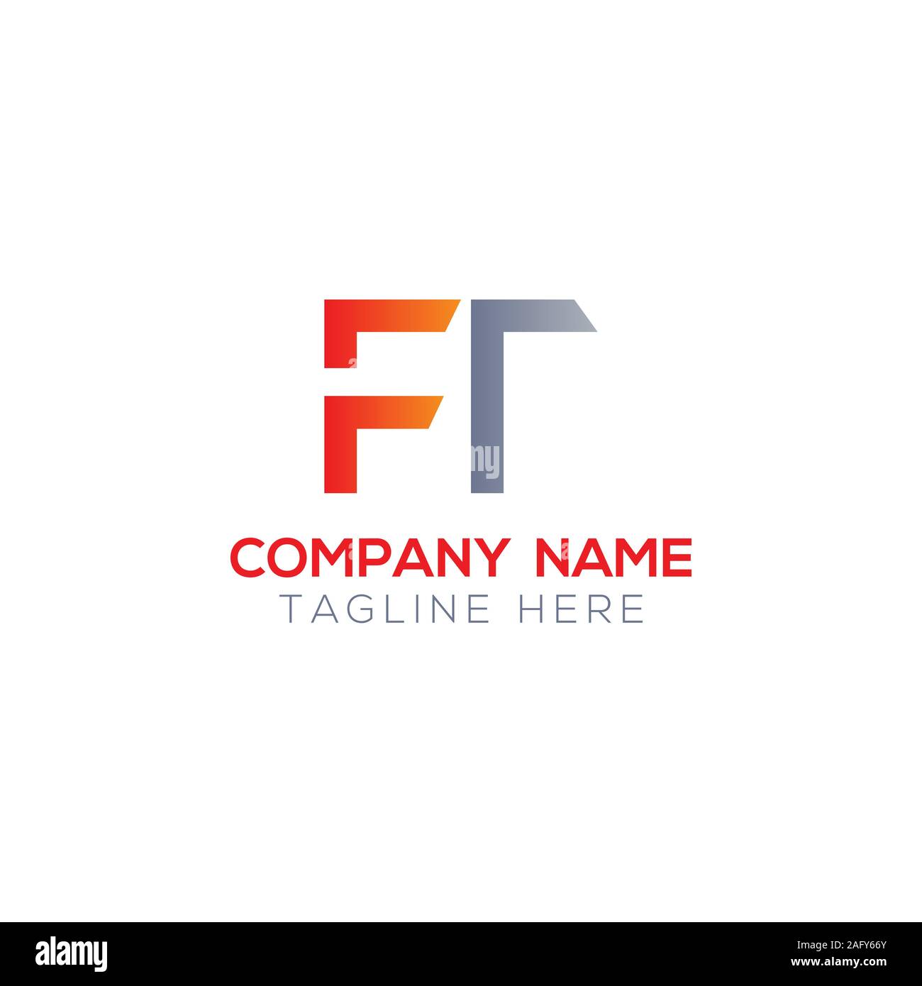 Initial FT Letter Linked Logo. Creative Letter FT Modern Business Logo