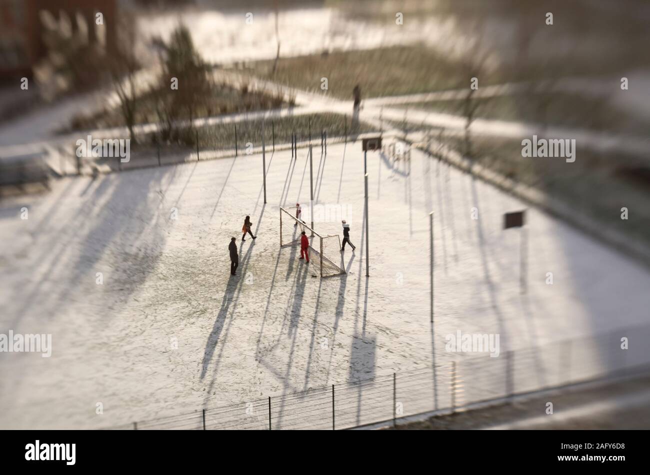 Football children field distance hi-res stock photography and images ...