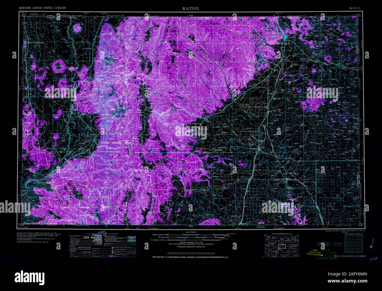 Map Off Raton Map Of Raton High Resolution Stock Photography and Images - Alamy