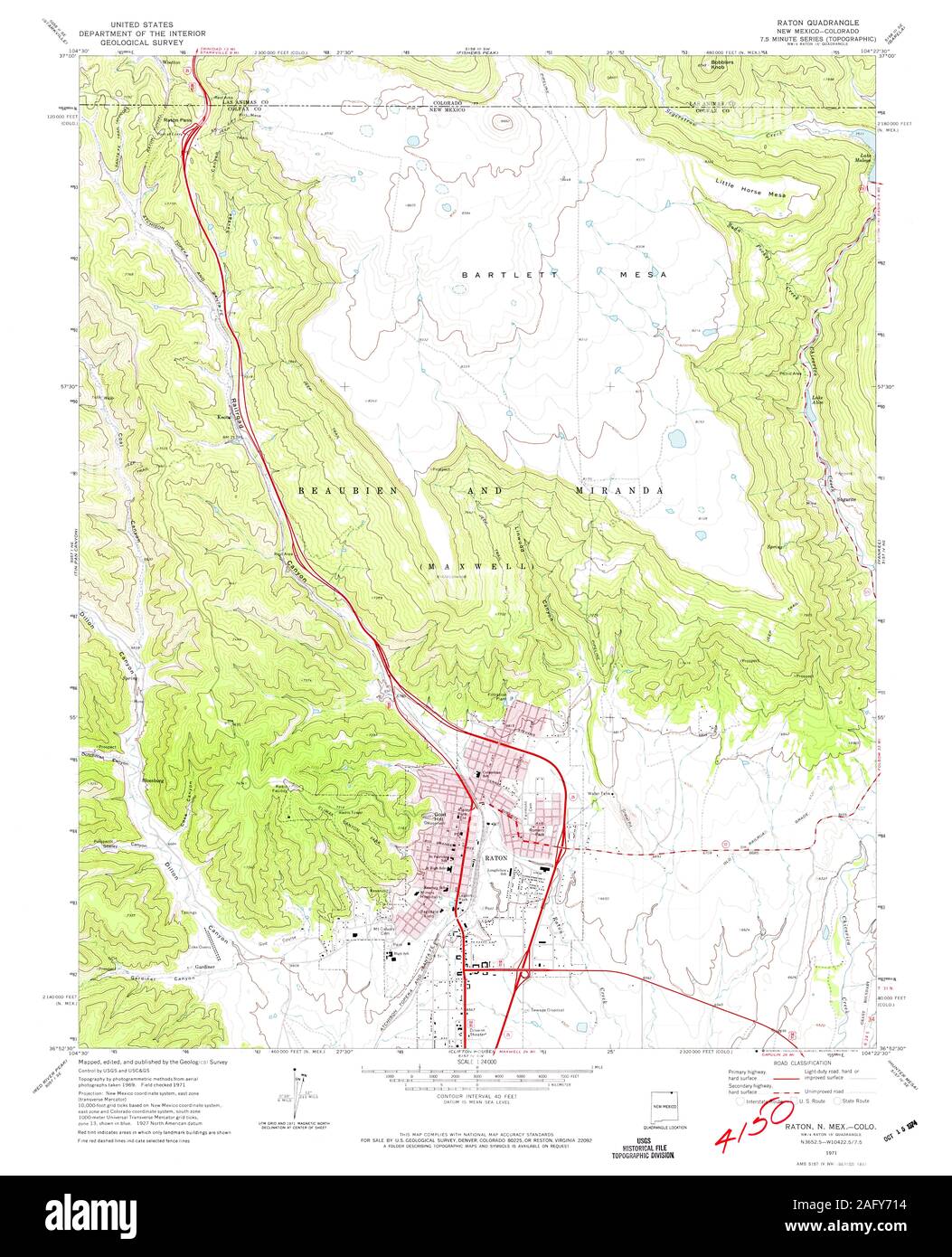 Raton new mexico map hires stock photography and images Alamy