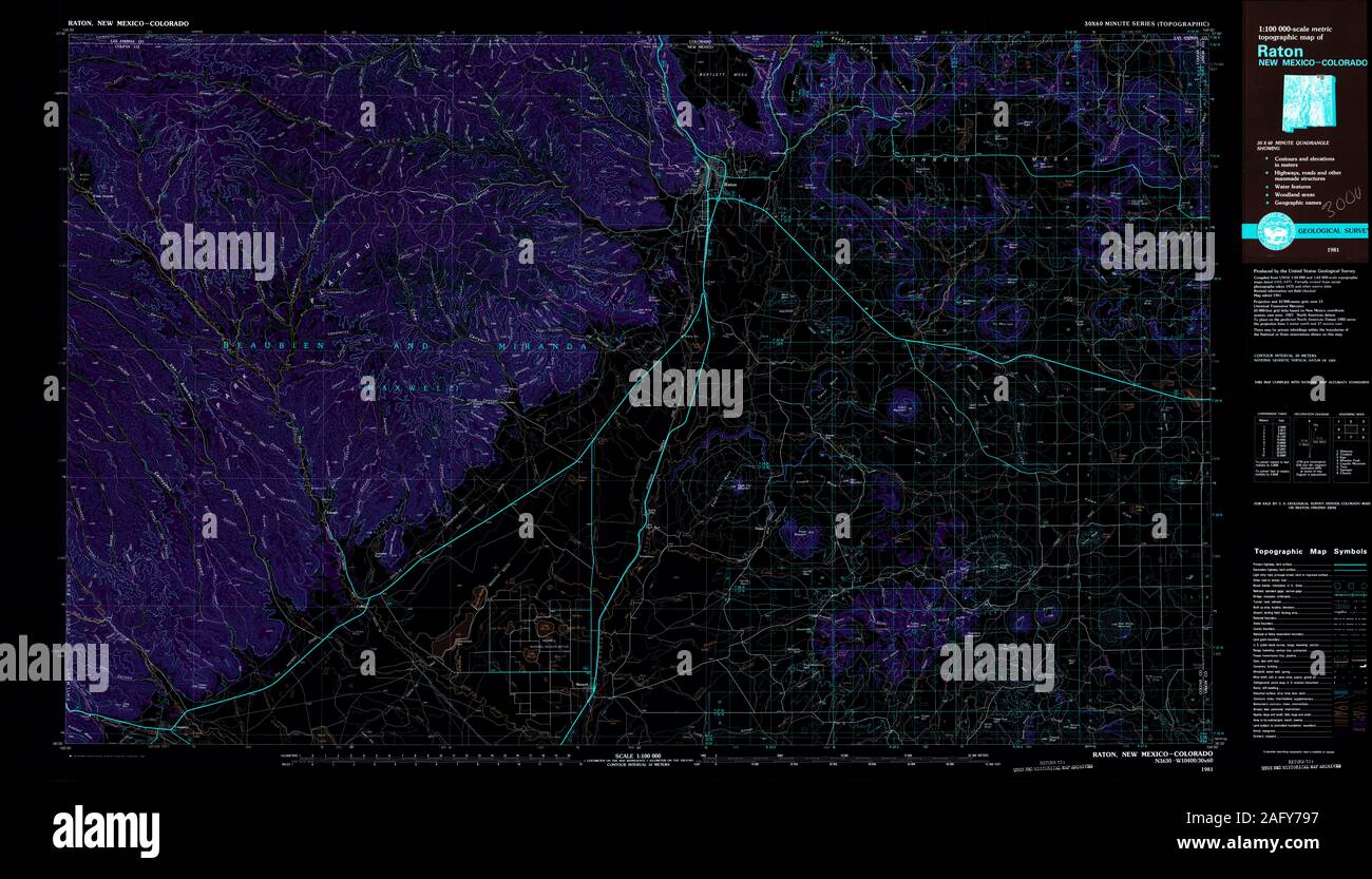 Raton new mexico map hires stock photography and images Alamy