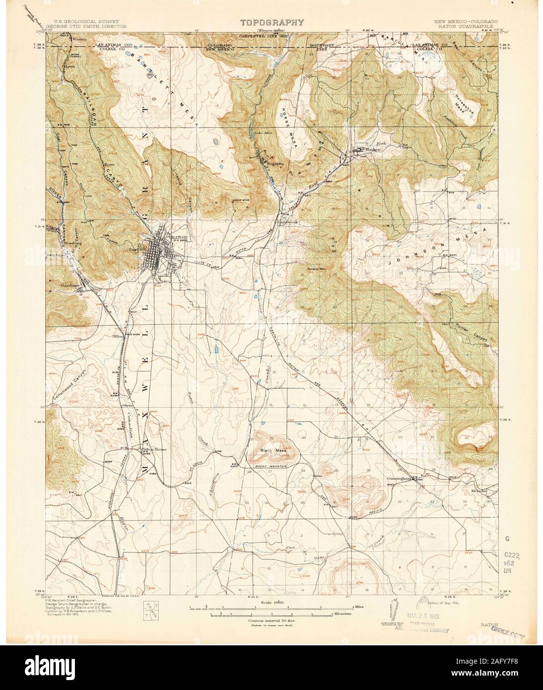 Map of raton new mexico hires stock photography and images Alamy