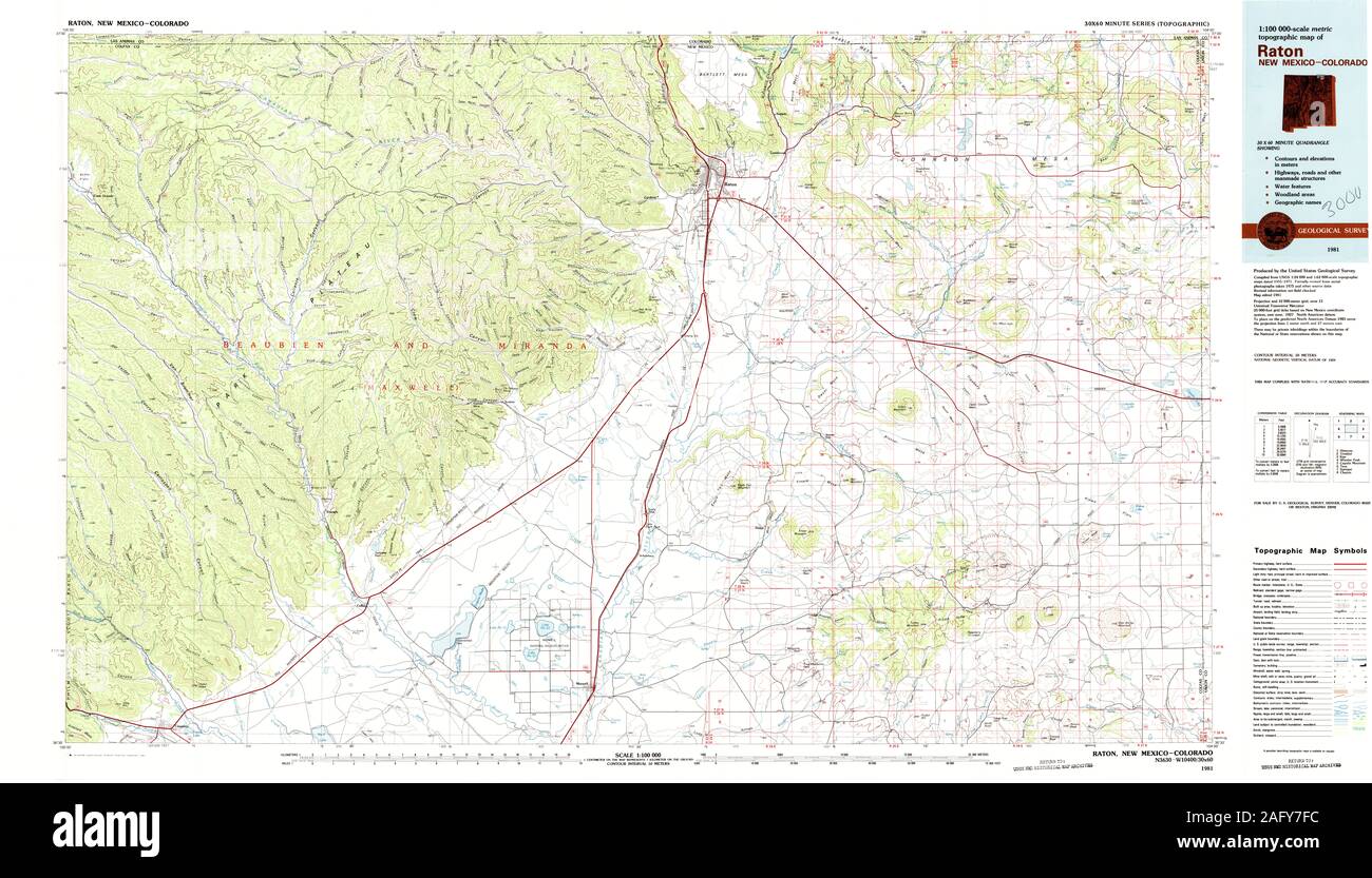 Raton new mexico map hires stock photography and images Alamy