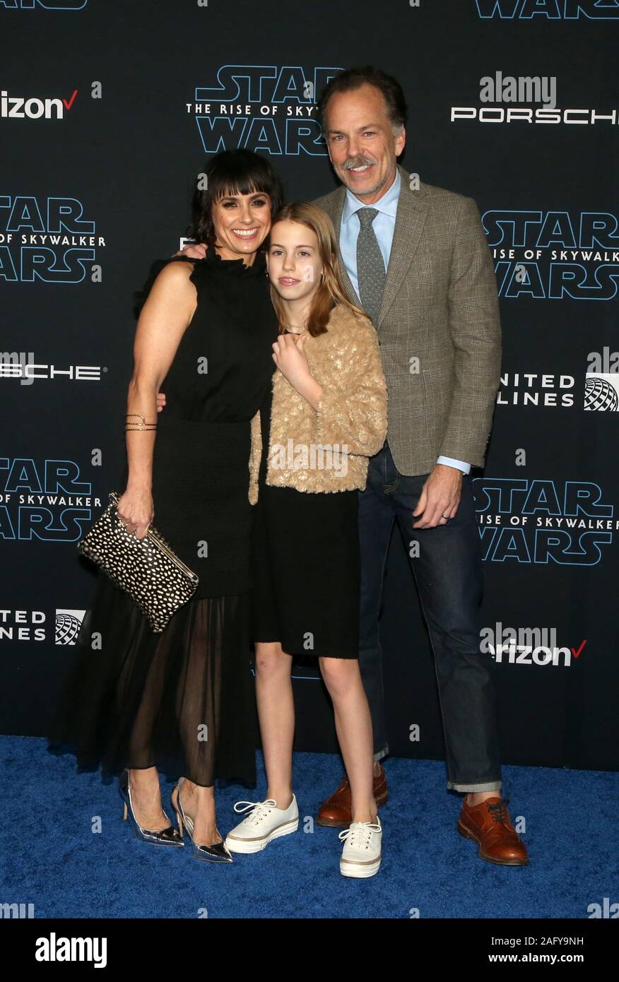 HOLLYWOOD, CA - DECEMBER 16: Constance Zimmer, Russ Lamoureux and