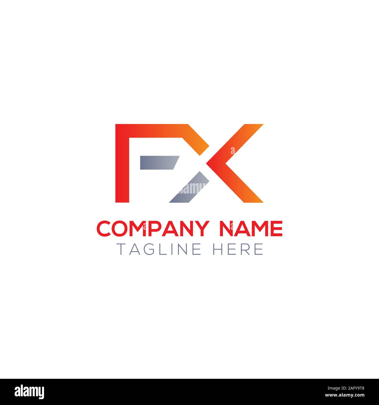 FX Initial Logo for your startup venture Stock Vector