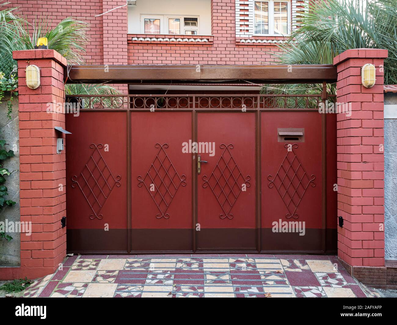 Modern Metal Gate Residential Stock Photos Modern Metal Gate