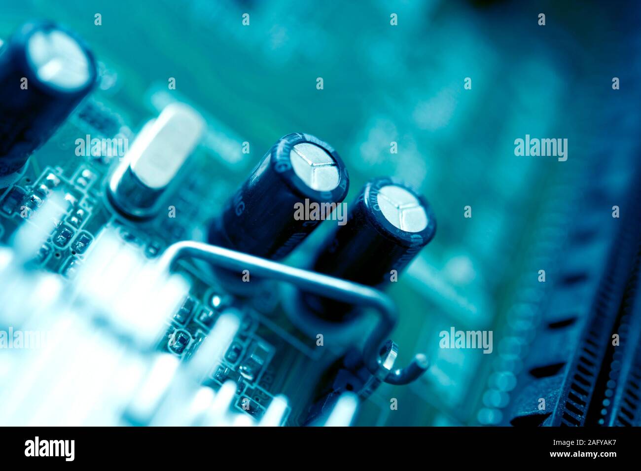 printed circuit board macro detail Stock Photo