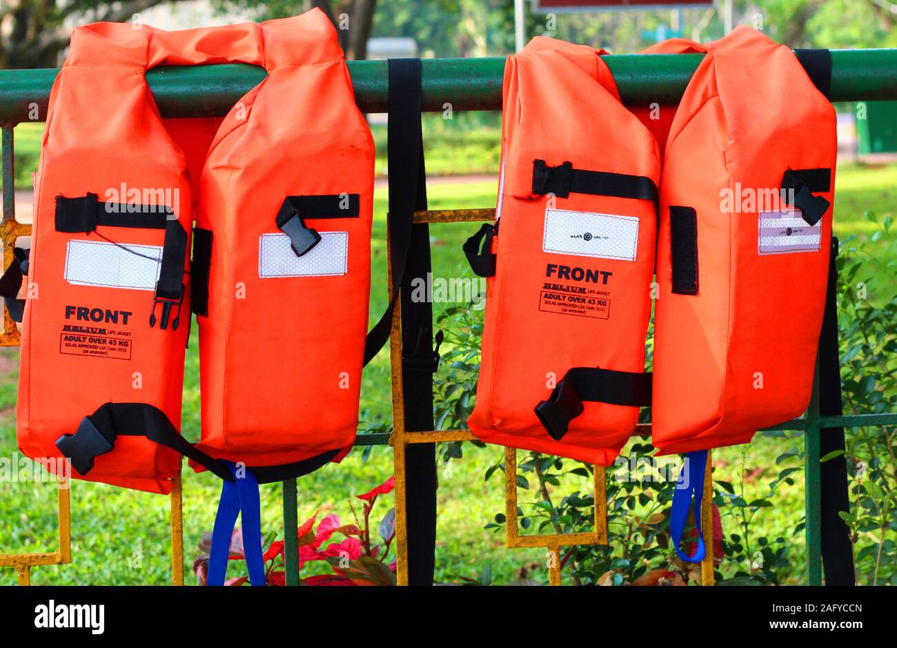 safety jackets for swimming Stock Photo Alamy