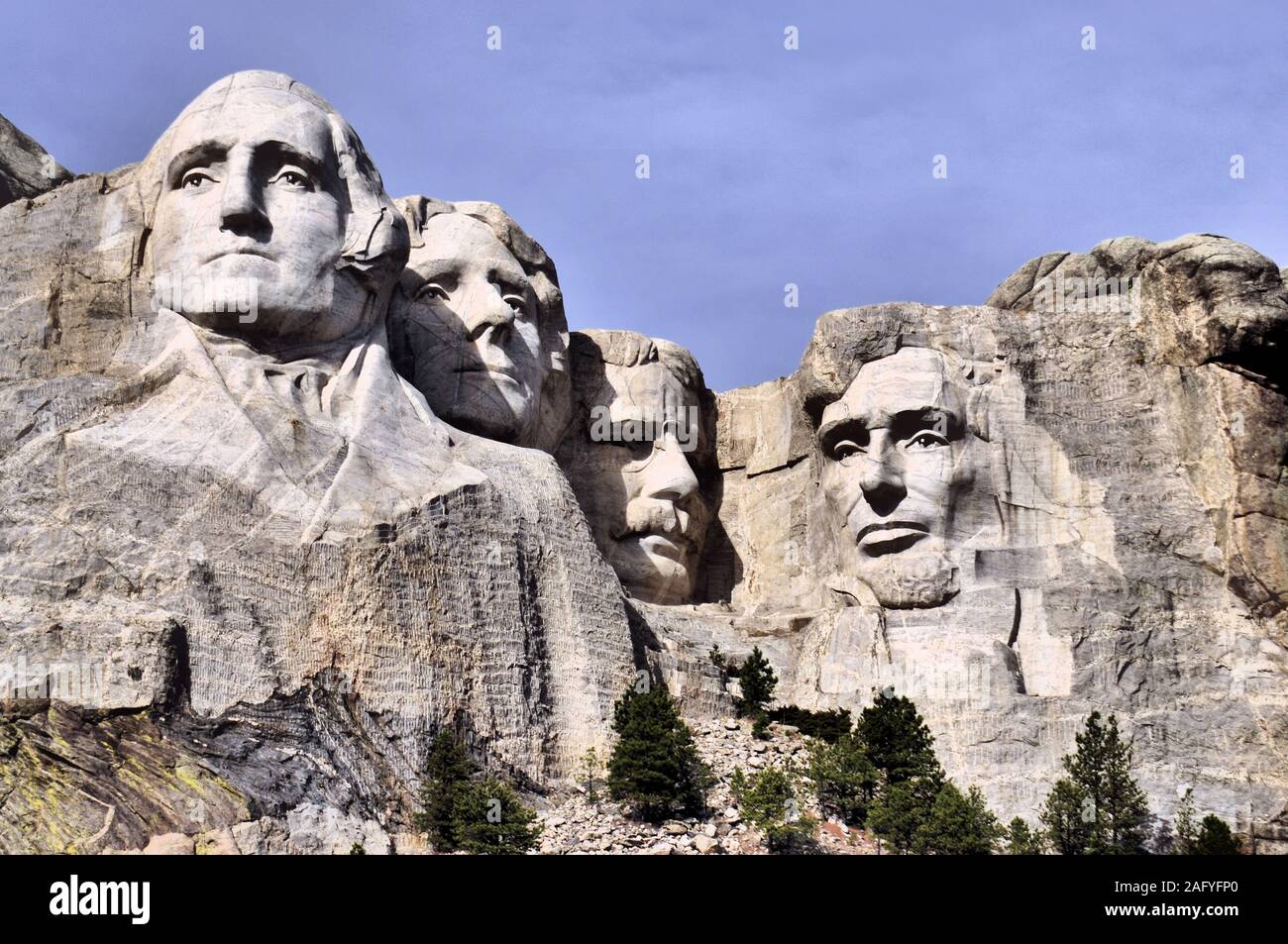 The Presidents of Mount Rushmore Stock Photo