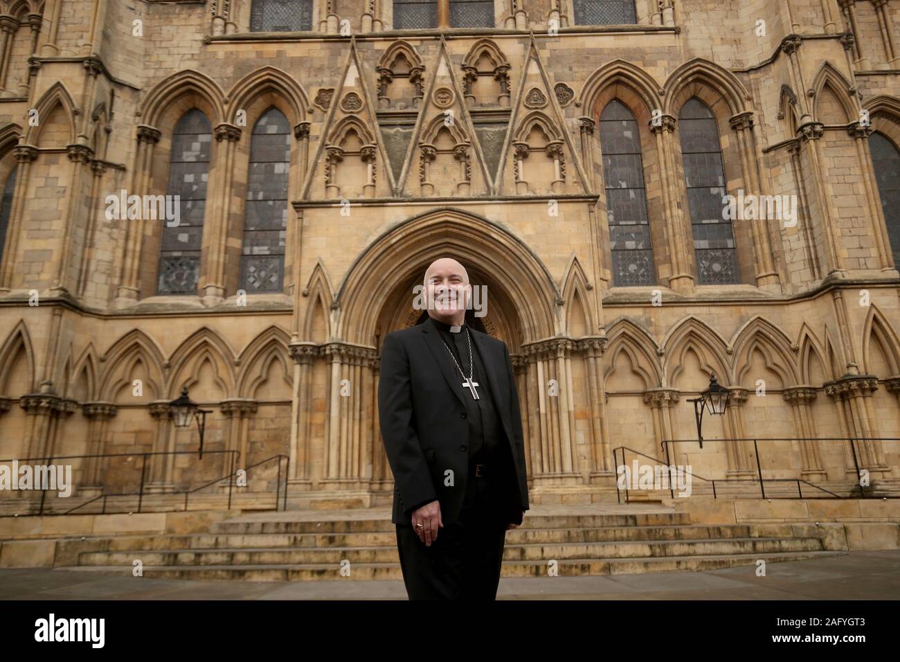 The new Archbishop of York Stephen Cottrell during a photocall at York Minster. Stock Photo