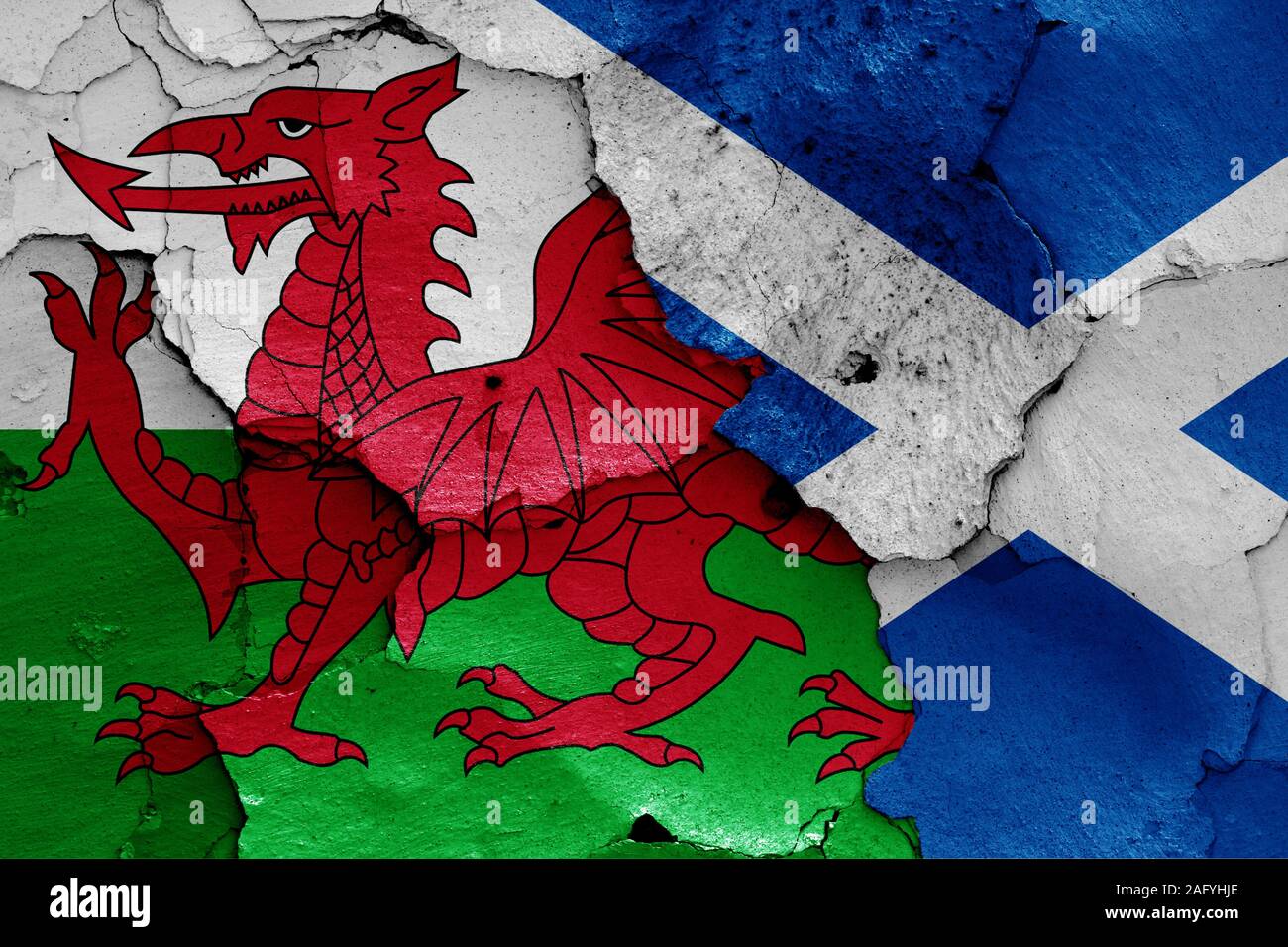 Welsh and scottish flag hi-res stock photography and images - Alamy