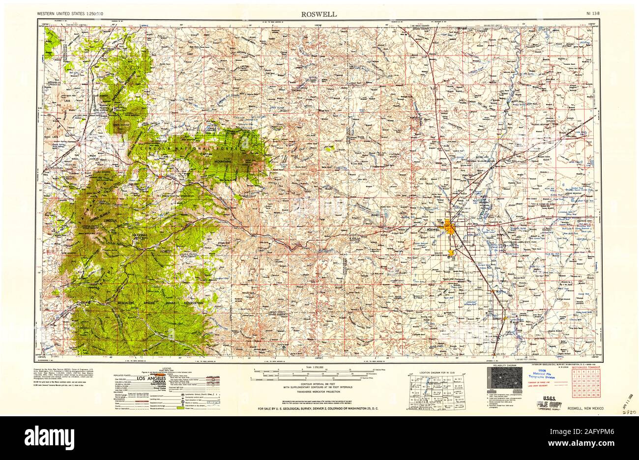 Map of roswell new mexico hires stock photography and images Alamy