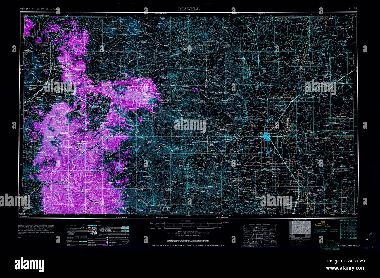 Map of roswell new mexico hires stock photography and images Alamy