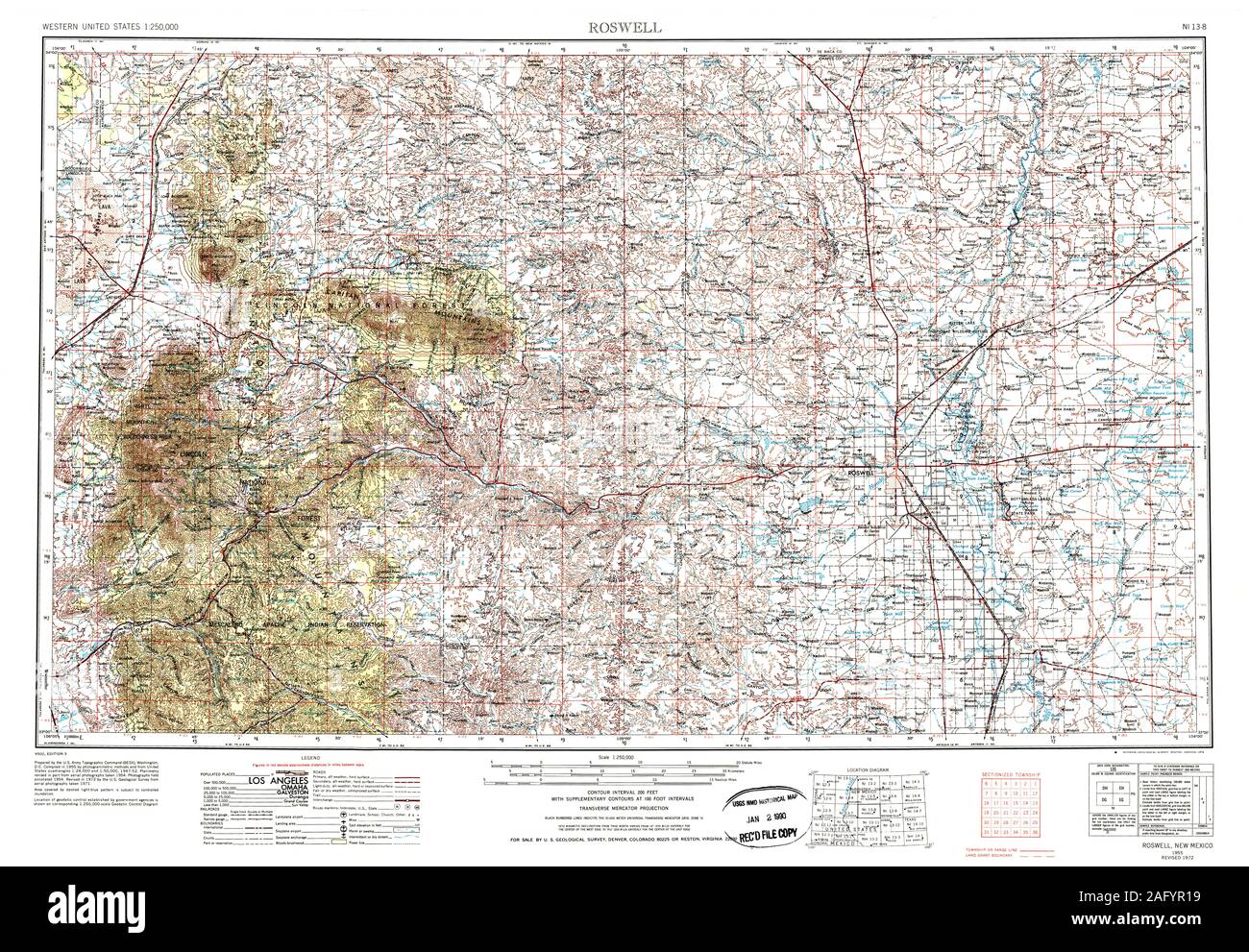 Map of roswell new mexico hires stock photography and images Alamy