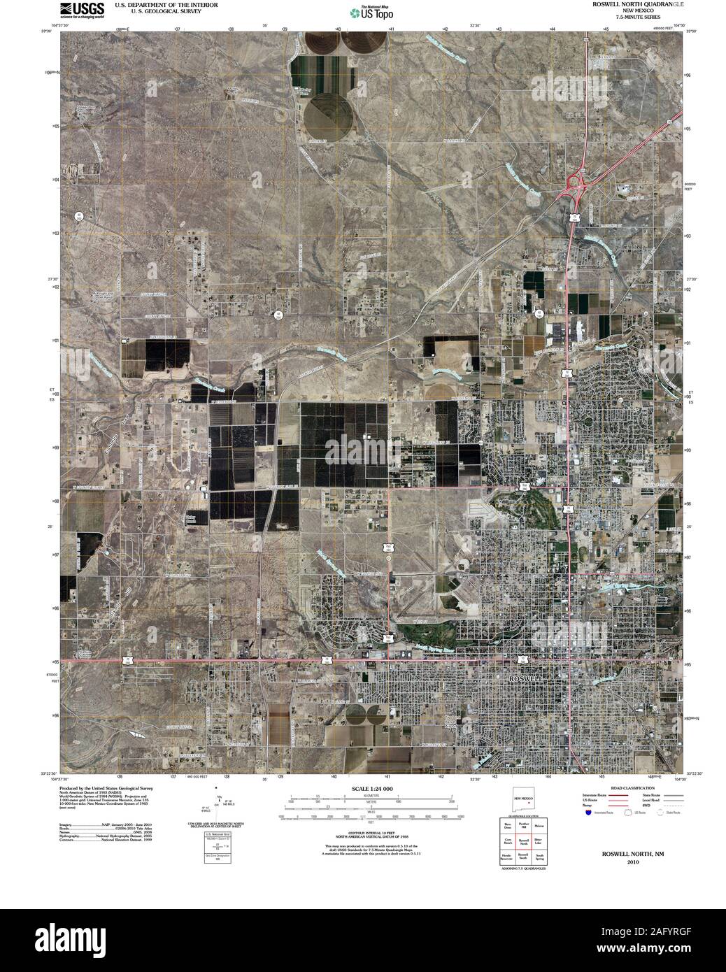 Map of roswell new mexico hires stock photography and images Alamy
