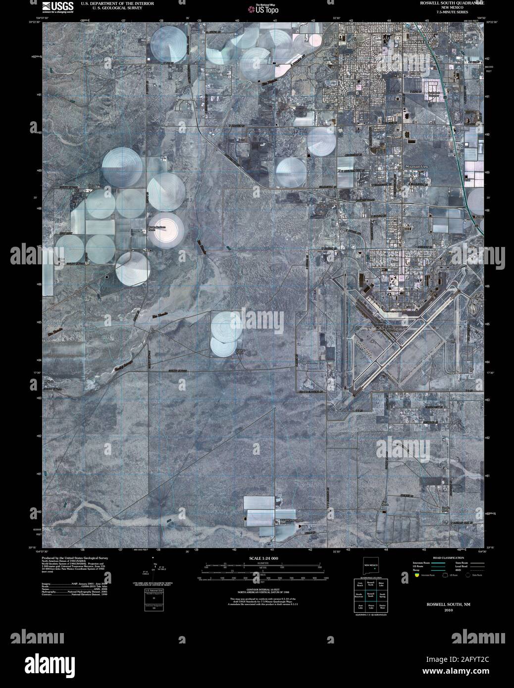 Map of roswell new mexico hires stock photography and images Alamy