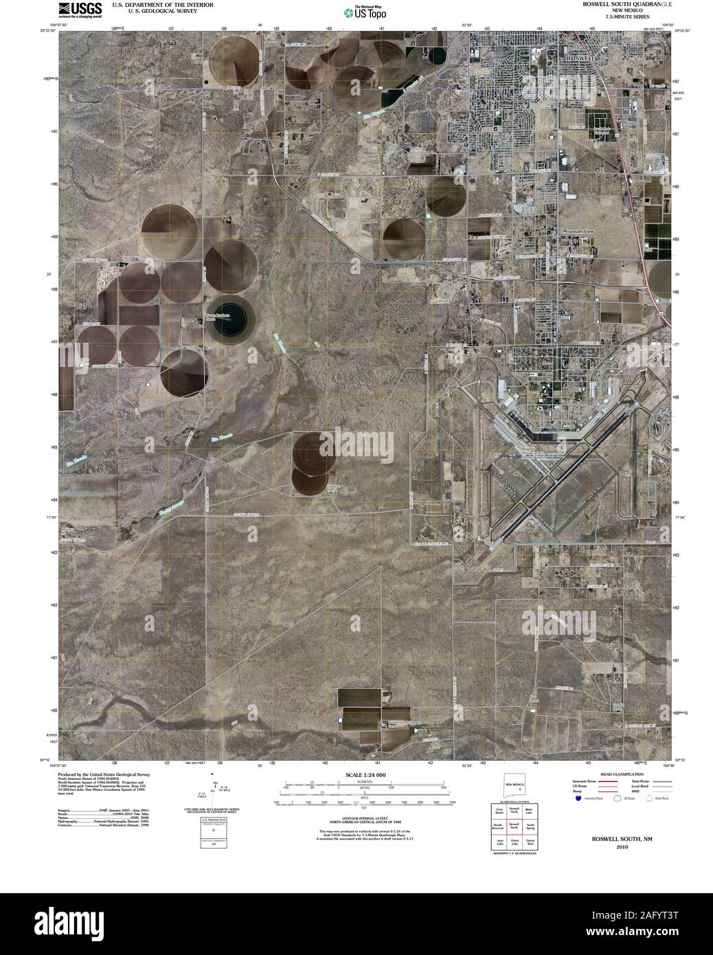Map of roswell new mexico hires stock photography and images Alamy
