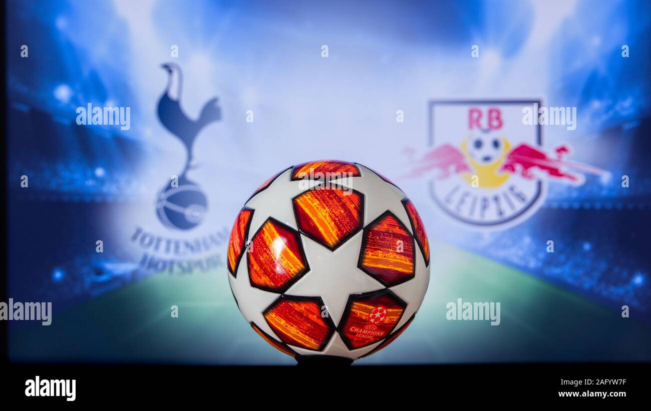 Adidas champions league red ball hi-res stock photography and images - Alamy