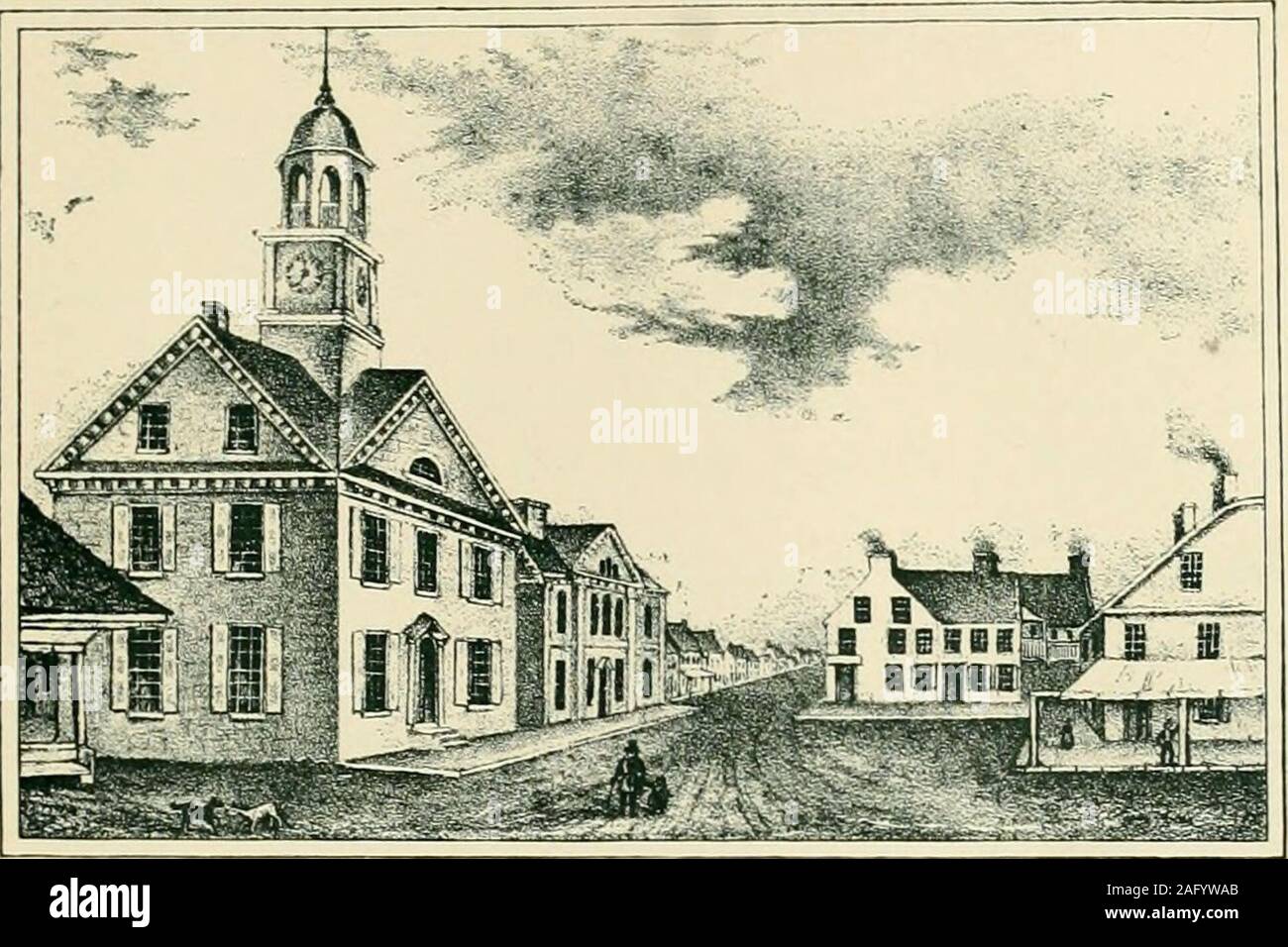 . The annals of the families of Caspar, Henry, Baltzer and George Spengler, who settled in York County, respectively, in 1729, 1732, 1732, and 1751 : with biographical and historical sketches, and memorabilia of contemporaneous local events. (generally called Jail Street because the countyjail was on it) was Jacob Upps tavern, before and after 1800;in 1816, Drift and Gardners store, Michael Gardners store, 1818,followed by Gallagher and Werts. Next south, 1812, was ConradLaubs Green Tree Inn, 60 feet front, succeeded, 1816, by FrancisJones store, 1817, by Robert Hamersleys Inn, (sign of James Stock Photo