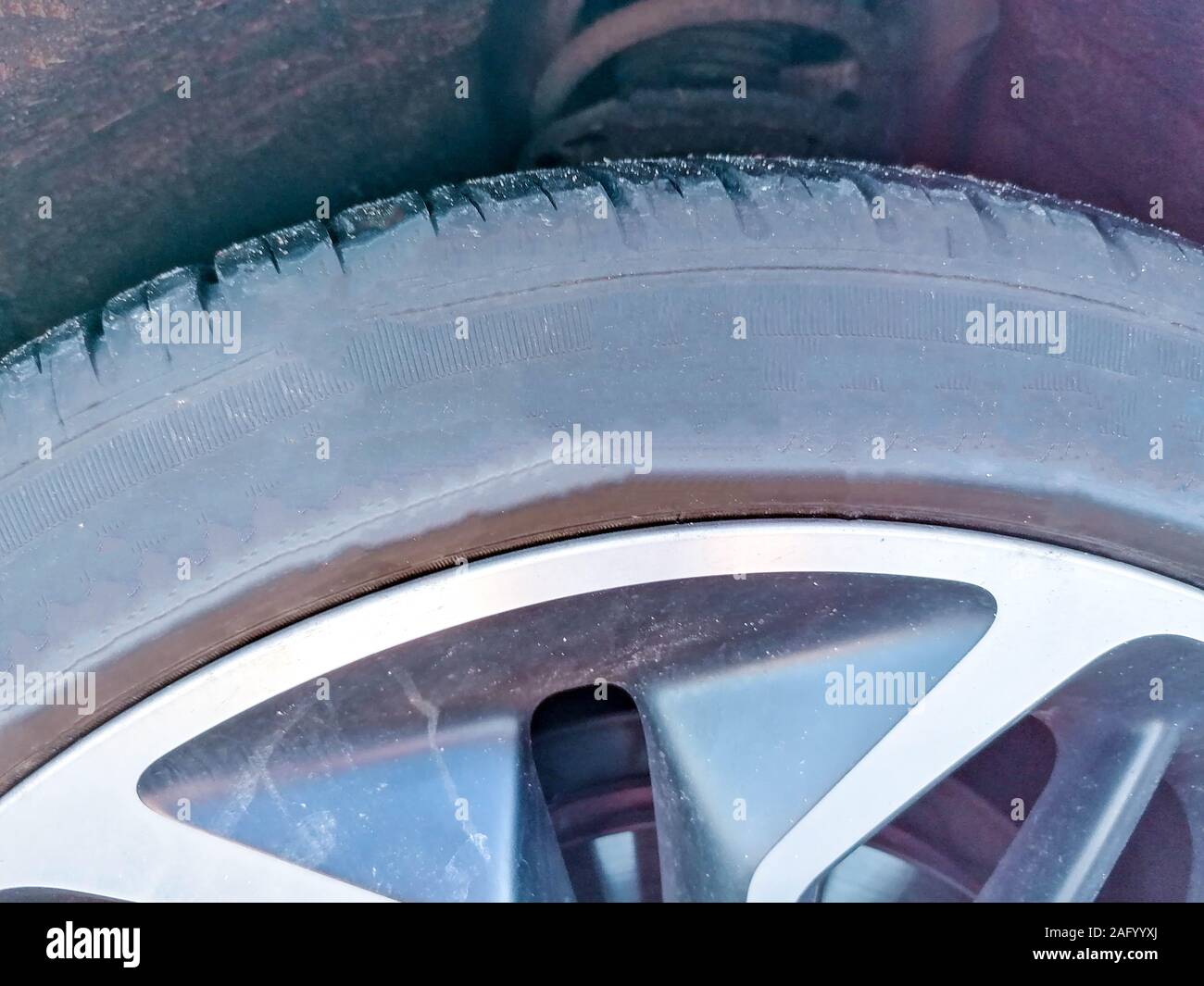 A close up of a car tyre Stock Photo Alamy