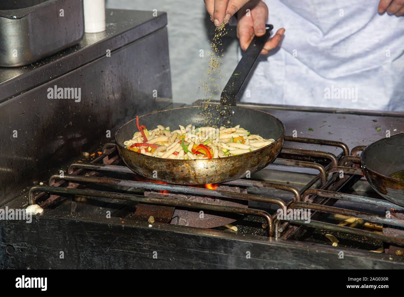 Cooking Healthy Traditional Homemade Pasta Meal With Vegetables Variety cooking-healthy-traditional-homemade-pasta-meal-with-vegetables-variety
