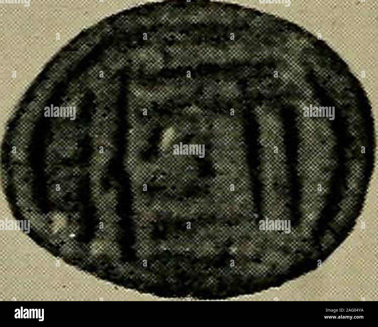 . Mazes and labyrinths; a general account of their history and developments. Figs. 15, 16, 17, 18. Early Egyptian Seals and Tlaques. (British Museum) much earlier date than this, one example, though ofsimpler character, having been found in the older palace,and others, either snake-like or of a squarish nature, onivory seals unearthed at other Minoan sites (Zakro andHagia Triada). Similar designs exist on certain Egyp-tian button-seals* of an approximately contemporaryperiod—from the Vlth Dynasty onwards—and SirArthur Evans has expressed the opinion that these willpossibly prove to constitute Stock Photo